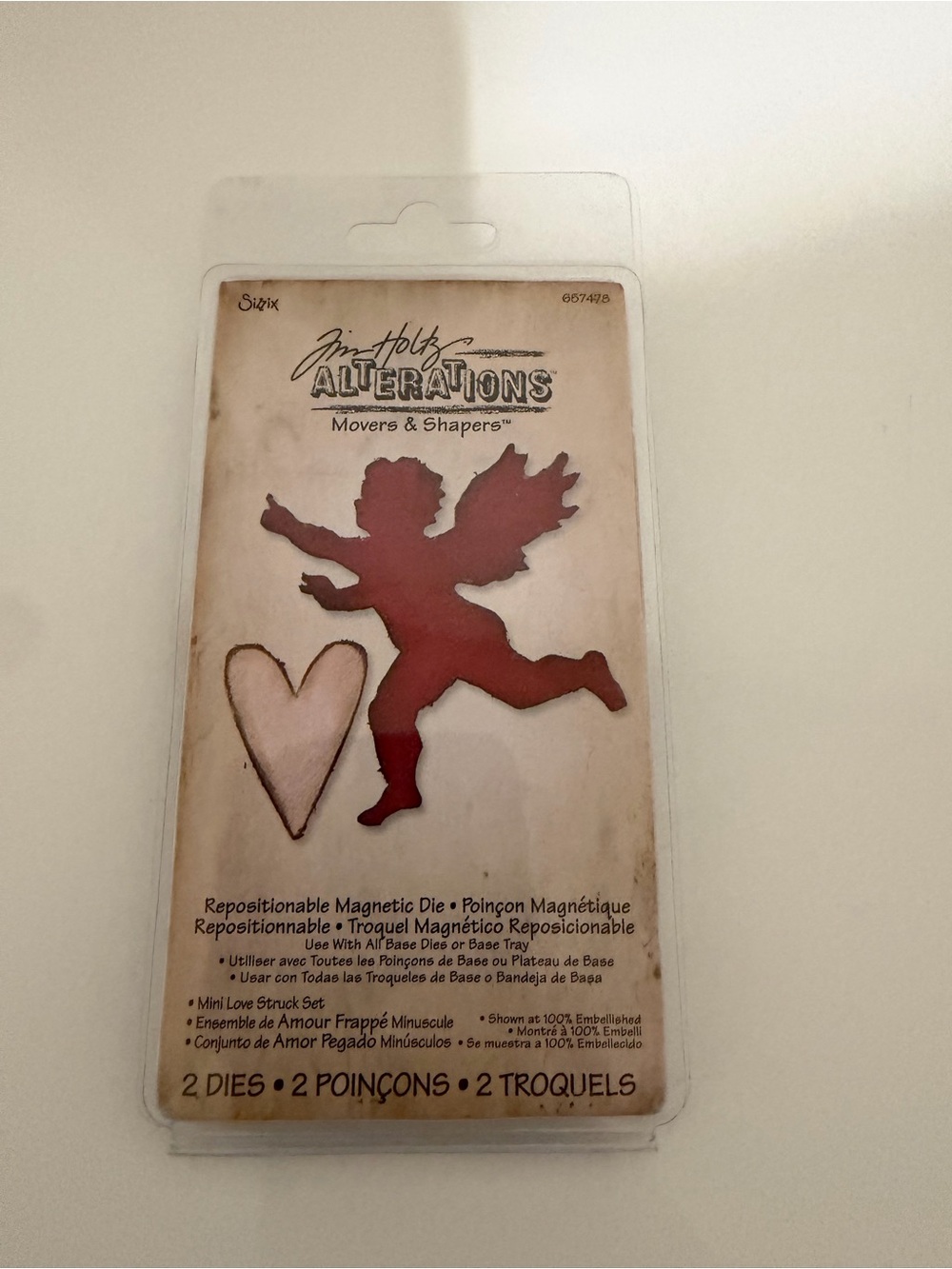 Tim Holtz Alterations Movers & Shapers Repositionable Die - Red Cupid & Heart
